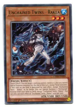 Yu-Gi-Oh! Unchained Twins Rakea Rare englisch CHIM-EN009 Losgekettete Zwillinge - Image 1