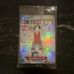 Bandai Namco One Piece CCG Monkey.D.Luffy US Voyage ST13-003 Promo Full Art Holo - Image 1