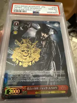 2023 Weiss Schwarz Disney 100 Jack Sparrow Stamp #061SP PSA 10 - Image 5