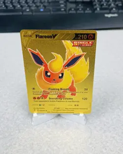 Flareon V 169/203 Single Strike Full Art Gold Foil Pokemon Card - Image 1