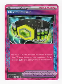 Pokemon TCG Maximum Belt 154/162 Holo Ace Rare Card Temporal Forces - Image 1