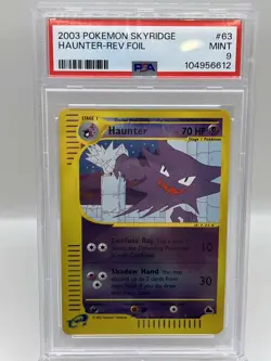 Haunter 63/144 Skyridge Reverse Holo Vintage Pokemon TCG Card PSA 9 MINT - Image 1