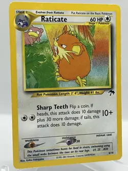 Raticate 6/18 Southern Islands Non Holo Promo 2001 Vintage Pokemon TCG Card - Image 2