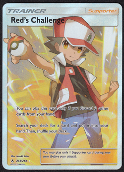Red's Challenge 213/214 Unbroken Bonds NM Full Art Pokemon Trainer Card - Image 1