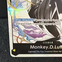 One Piece CCG Monkey.D.Luffy ST29-001 Leader card Alternate Art - Image 3