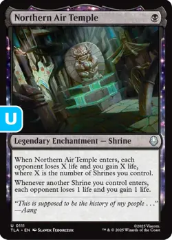 MTG Northern Air Temple Avatar Uncommon Legendary Enchantment Shrine NM - Image 1