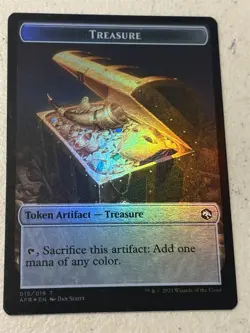 mtg foil token Faerie Dragon// Treasure, 004//015, Forgotten Realms, unplayed - Image 2