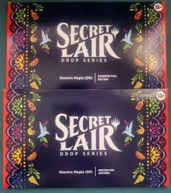 MTG Magic The Gathering Secret Lair - Nuestra Magia EN+SP Rainbow Foil - Image 1