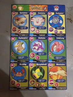 POKEMON 1ST MOVIE CARDS 1999 BURGER KING MASTER TRAINER #9 SET UNCUT SHEET - Image 1