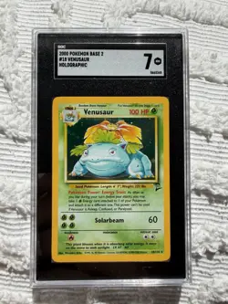 Venusaur Holo Base Set 2 2000 Pokemon 18/130 Rare Holo NM SGC 7 - Image 1