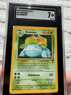 Venusaur Holo Base Set 2 2000 Pokemon 18/130 Rare Holo NM SGC 7 - Image 3