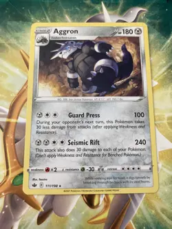 Pokemon TCG Aggron Chilling Reign 111/198 Regular Rare-NM - Image 1