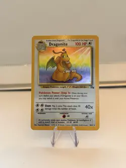POKEMON! FOSSIL UNLIMITED! DRAGONITE! HOLO RARE! 4/62 LP CONDITION! - NM/M - Image 1