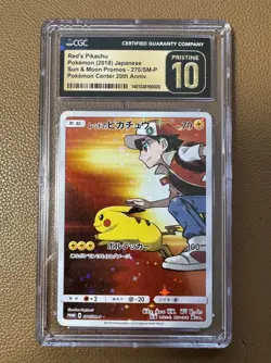 Pokemon - 2018 Reds Pikachu 270/SM-P - 20th Anniversary Promo - CGC 10 Pristine - Image 1