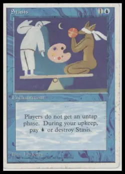 Stasis – 4th Edition | MTG Blue Enchantment | Vintage Magic Card - Image 1