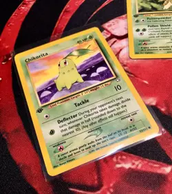 Chikorita 53/111 Bayleef 28/111 Pokemon Neo Genesis 1st Edition Card WOTC NM - Image 2