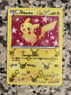 Pokemon TCG Pikachu RC7/RC25 Radiant Collection Holo Card 60 HP - Image 1