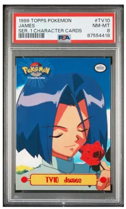 1999 Pokemon Topps James Series 1 Character Cards PSA 8 - Image 1