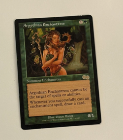MTG - Argothian Enchantress - Urza's Saga Set Rare Summon Enchantress - LP - Image 1