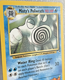 Misty’s Poliwrath 31/132 Gym Heroes Pokemon Card LP Vintage 2000 - Image 2