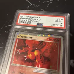 2003 POKEMON EX RUBY & SAPPHIRE MAGMAR EX-HOLO 100/109 PSA 6 - Image 4