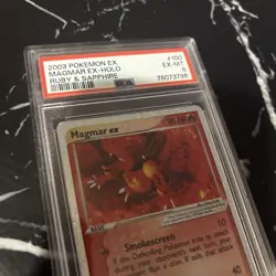 2003 POKEMON EX RUBY & SAPPHIRE MAGMAR EX-HOLO 100/109 PSA 6 - Image 5
