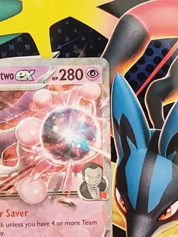 Pokemon TCG Team Rocket’s Mewtwo ex 81/182 Destined Rivals Double Rare Holo -LP - Image 4