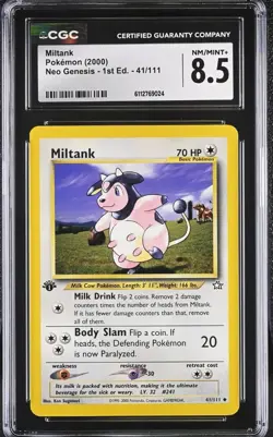 2000 Pokemon Miltank Neo Genesis 1st Edition CGC 8.5 - Image 1