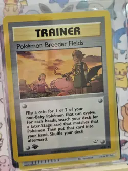Pokemon Breeder Fields 62/64 1st Edition Uncommon Neo Revelation HP Pokemon TCG - Image 4