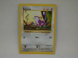 Rattata 61/102 Shadowless Base Set Common 1999 English Pokemon TCG WoTC - Image 1