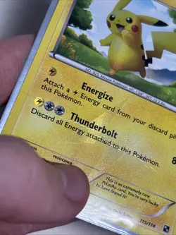 Pokemon Secret Rare Pikachu Black and White 115/114 Free Ship MP-HP - Image 2