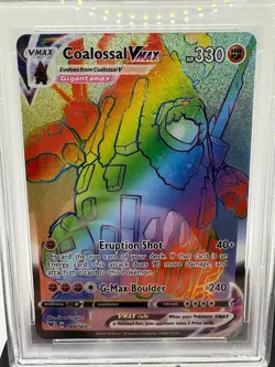 2020 Pokemon SWSH Vivid Voltage Coalossal Vmax Full Art Secret #189 PSA 9 - Image 4