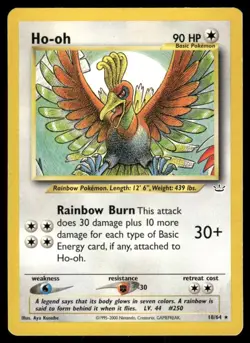 Pokemon Tcg Ho-oh #18 Pokemon Neo Revelation MP - Image 1
