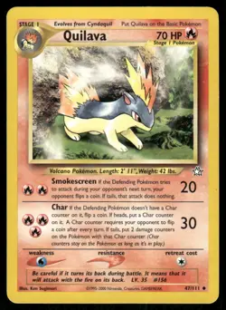 Pokemon Tcg Quilava #47 Pokemon Neo Genesis LP - Image 1