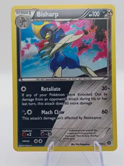 Pokemon TCG - Bisharp 64/114 - XY Steam Siege - Cosmos Holo Rare - Duel NM - Image 1