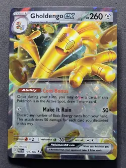 Gholdengo ex 139/182 Double Rare Paradox Rift Pokemon TCG - Image 1