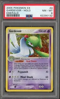 GARDEVOIR EX EMERALD HOLO POKEMON 4/106, NM-MT PSA 8 - Image 1