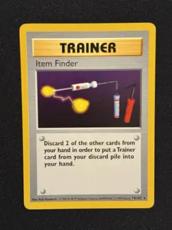 Pokemon Item Finder 74/102 Rare Shadowless Base Set NM - Image 1