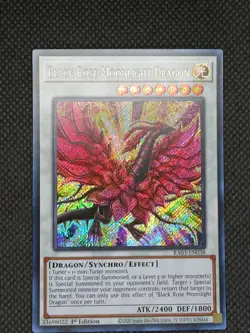Black Rose Moonlight Dragon RA03-EN038 Secret Rare 1st Edition Yugioh - Image 1