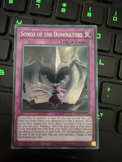 Songs of the Dominators ALIN-EN078 Secret Rare Near Mint 1st Edition Yugioh - Image 1