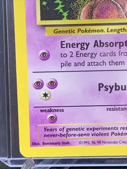 Mewtwo #14 - Black Star Promo Non Holo Rare WotC Vintage Pokemon TCG Card - Image 5