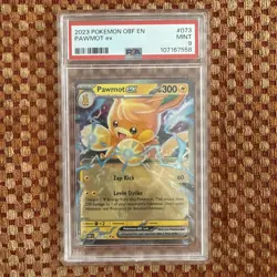 PSA 9 - 2023 S&V Obsidian Flames Pawmot ex 073/197 Double Rare Pokemon Card - Image 1