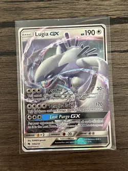 Pokemon TCG Lugia GX Sun & Moon Lost Thunder Holo Ultra Rare Card 159/214 NM - Image 1