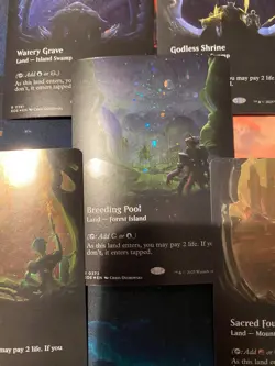 MTG Edge of Eternities Complete Set of Shocklands in Galaxy Foil - Image 5