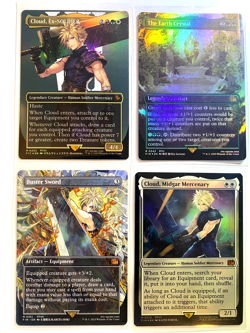 MTG Final Fantasy EDH Commander Deck Builder- Cloud Ex- Soldier Foil Bundle - Image 1