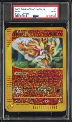 Entei Box Topper PSA 9 2003 Pokemon Aquapolis Box Topper #5 - Image 1