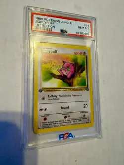 1999 Pokemon Jungle Jigglypuff 1st Edition PSA 10 Gem Mint - Image 1