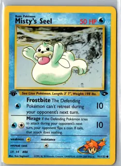 MISTY'S SEEL 91/132 COMMON GYM CHALLENGE POKEMON LP 1st Edition - Image 1