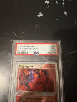 2003 POKEMON MAGCARGO EX HOLO EX DRAGON 95/97 PSA 5 - Image 3