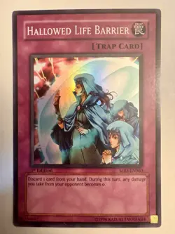 1x (VLP) - Hallowed Life Barrier- SOD-EN060 - Super Rare - 1st Edition YuGiOh - Image 1